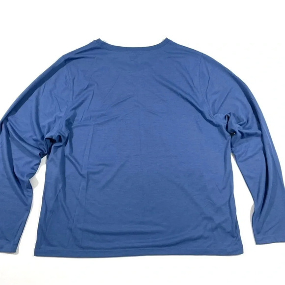 LL Bean Womens Basic Everyday Shirt Larkspur Polyester - Picture 2 of 6